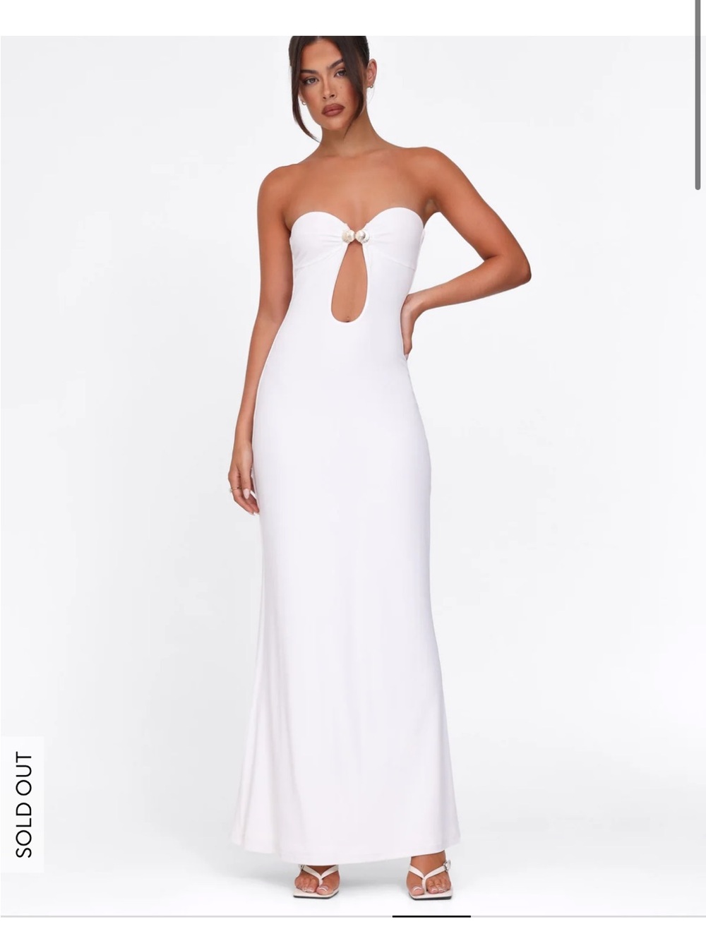 Tiger Mist Cecily Maxi Dress Size Large Color White